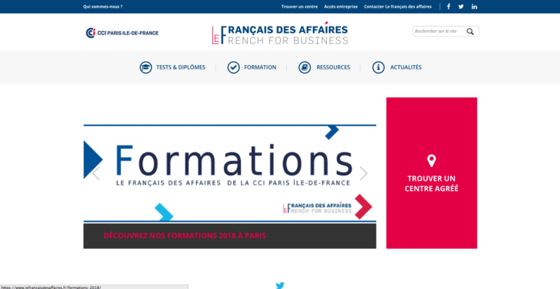 Centre De Langue Francaise Ccip Un Nouveau Site